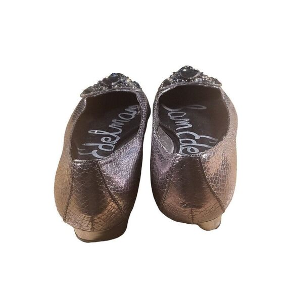 Sam Edelman Icelynn Flats Women Sz 8 M Rhinestone Animal Print Pointed Toe - Picture 6 of 9